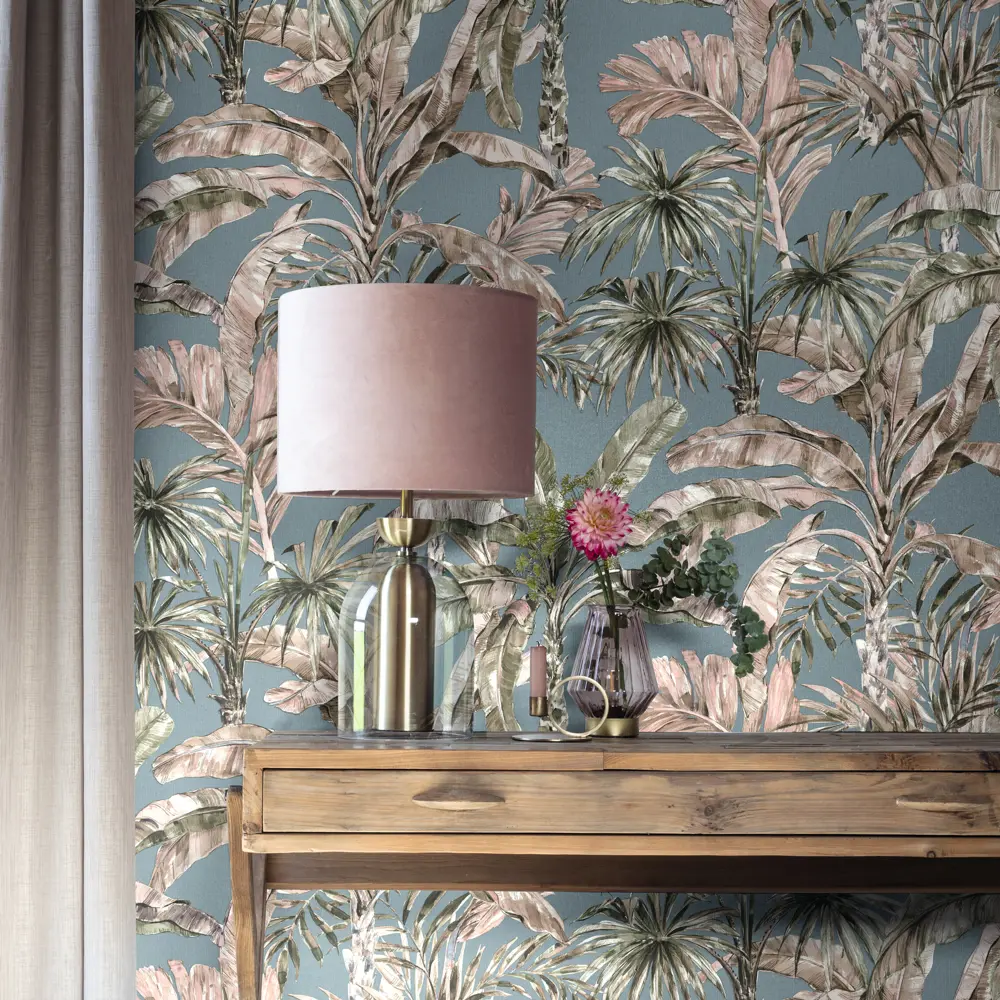 Обои флизелиновые Rasch Florent бирюзовые 1.06 м м RA819151 Florentine STLM-2197601 - Вид №2