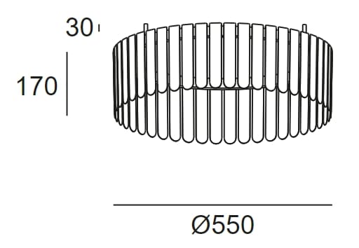 Светодиодный потолочный светильник из поликарбоната LedsC4 Scarlett ARCH-00013861 - Вид №5