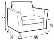 Sits Кресло с обивкой из ткани с подлокотниками Caprice sun-id-1416846 - Вид №9