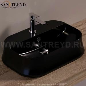 SH09NEROMATT Накладная раковина на столешницу  прямоугольная Simas Sharp