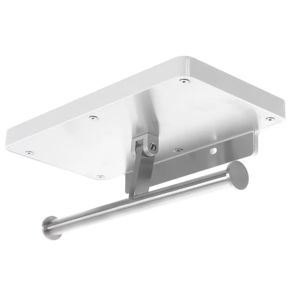 Полка для ванной комнаты 24.5х13 см с держателем для туалетной бумаги BRISSEN Без серии STLM-2030167 - Вид №1