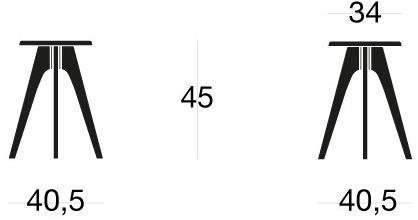 SIPA Низкий деревянный табурет Tommy sun-id-1406457 - Вид №2