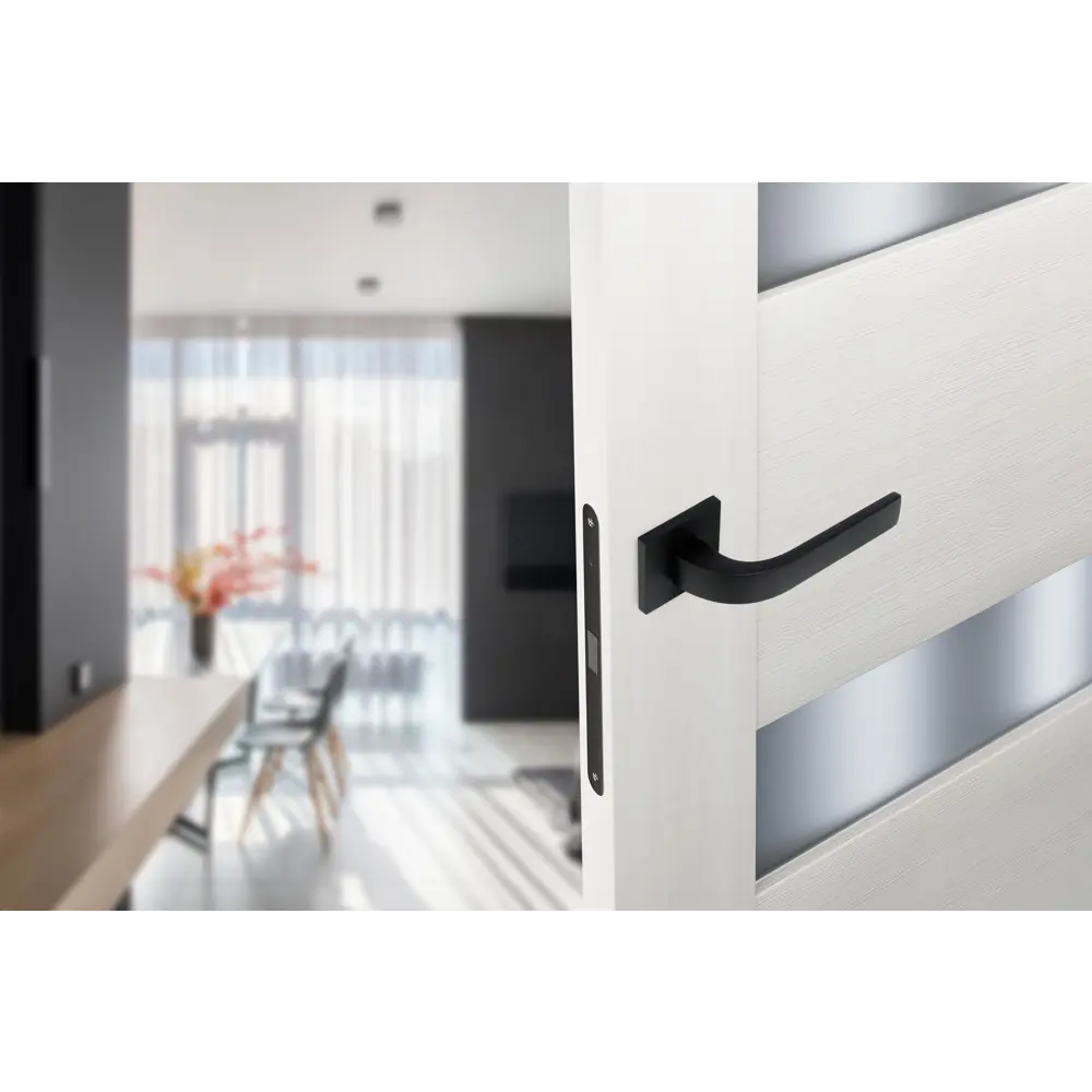 Дверные ручки Edson EDS-126H-Q2 на розетке, черные 85170402 STLM-0059397 - Вид №5