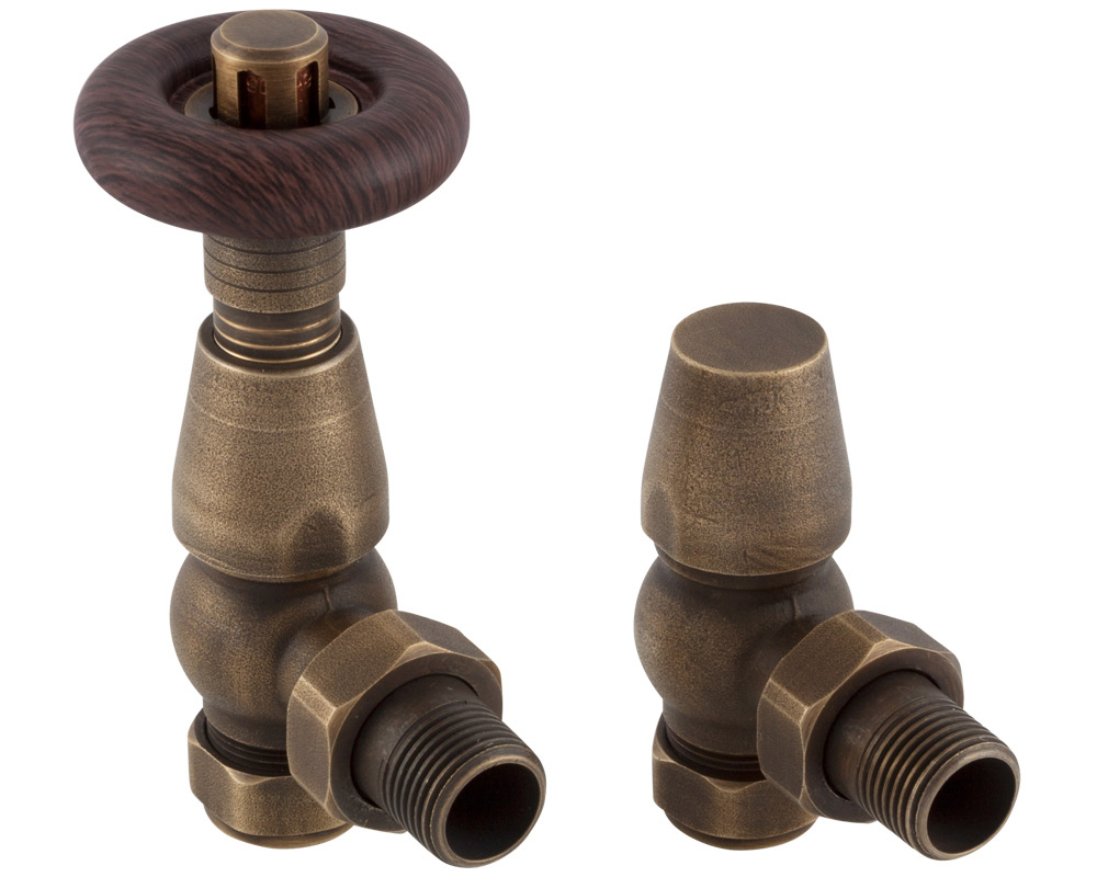 HAN020 Впускной термостатический клапан радиатора Kingsgrove 15 мм (античная латунь) Сarronheating  - Вид №1