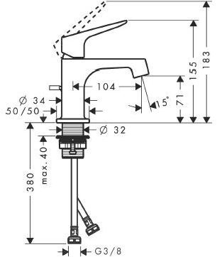 Axor Смеситель для умывальника, однорычажный Axor citterio m sun-id-1384024 - Вид №4