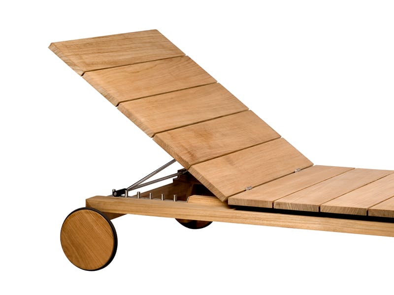Садовая кровать с откидной спинкой из тикового дерева TRIBÙ Kos ARCH-00146292 - Вид №2