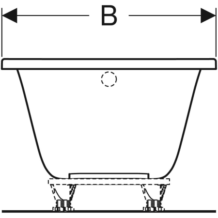 554.201.01.1 Ванна прямоугольная Geberit Renova Geberit  - Вид №4