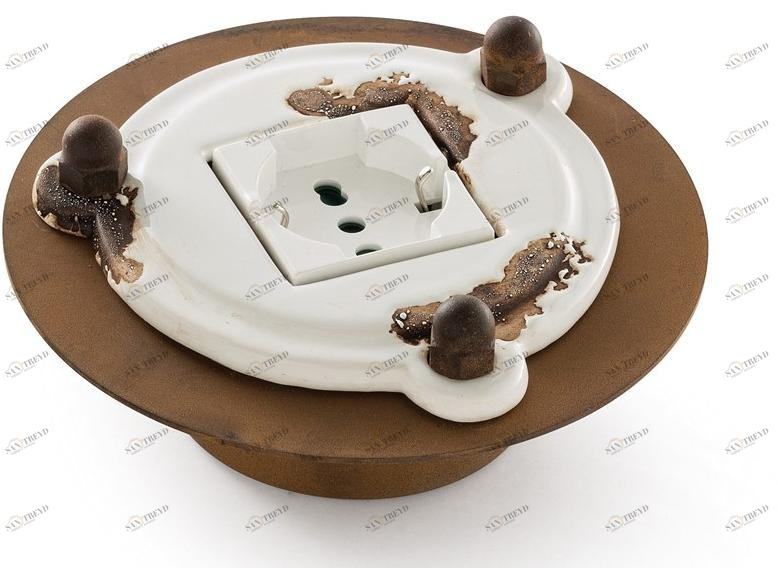 FERROLUCE Керамический выключатель / розетка Pipes C1704(vib)