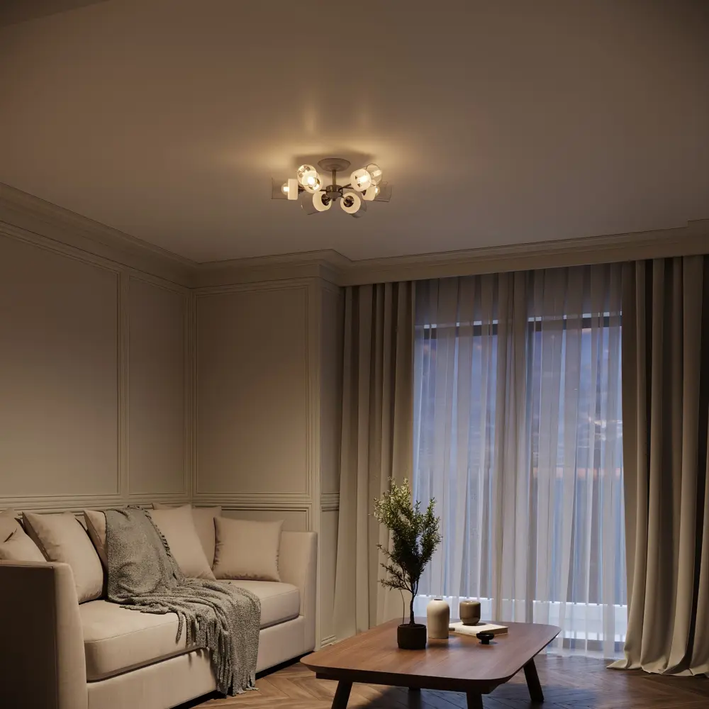 Люстра потолочная Escada 684/6P, 6 ламп, 22 м², цвет белый/прозрачный STLM-2018915 - Вид №9