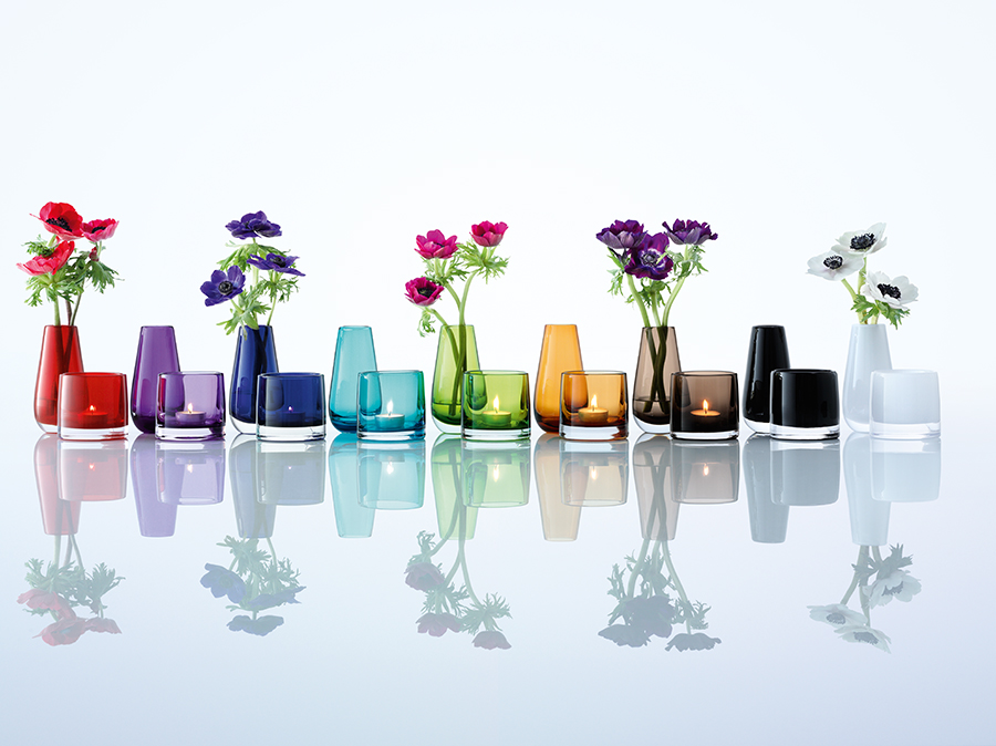 Ваза в форме бутона flower colour 14 см охра LSA INTERNATIONAL - 253388 Оранжевый  - Вид №3