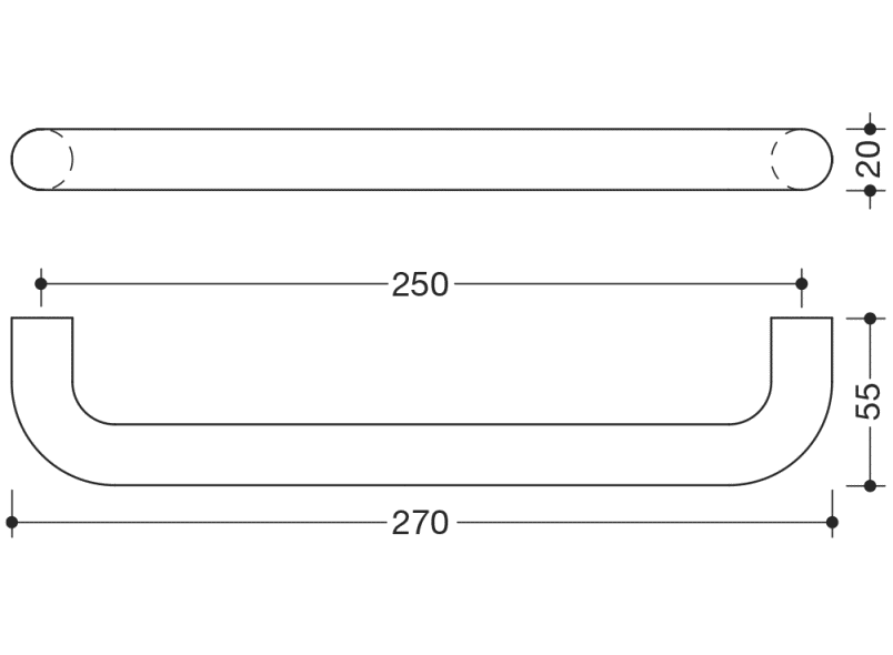 111.250BG.7 Мебельная ручка ø 20 мм HEWI USA Produkte  - Вид №16