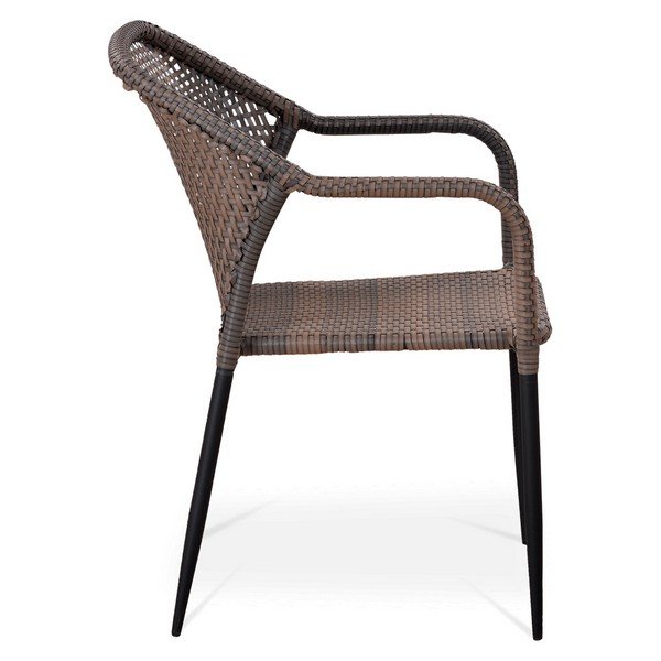 Стул садовый, искусственный ротанг Pale AFINA  130509 Коричневый  - Вид №2