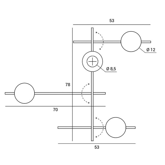 Miloox 1744.220 Настенный светильник с черным каркасом MIKADO. - Вид №3