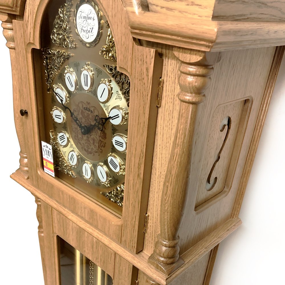 Часы напольные светлый орех Oak SARS ДИЗАЙНЕРСКИЕ 00-3967448 Коричневый  - Вид №4