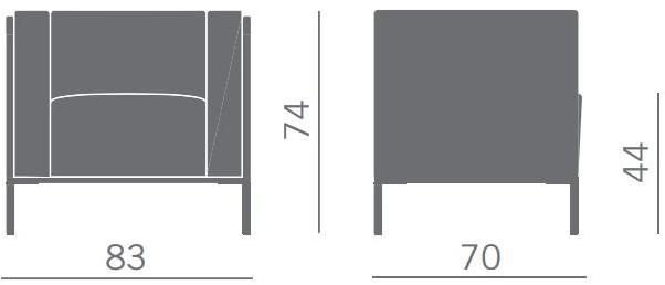 Kastel Кресло из ткани с подлокотниками Kontex sun-id-1453299 - Вид №3