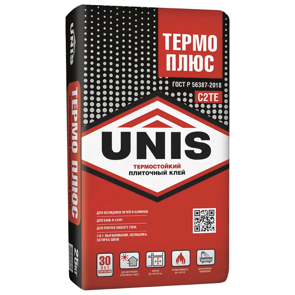 Клей для плитки C2TE Unis Термо Плюс термостойкий 25 кг STLM-2091571