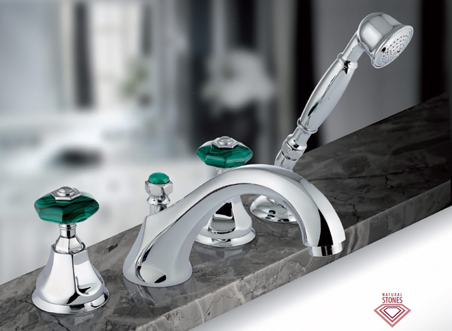 1912 ** 15C Встроенный запорный кран 1/2 ” Nicolazzi Series Teide Chic  - Вид №2