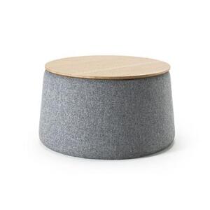 Столик для хранения со столешницей из светлого дуба, 70 см, гранит