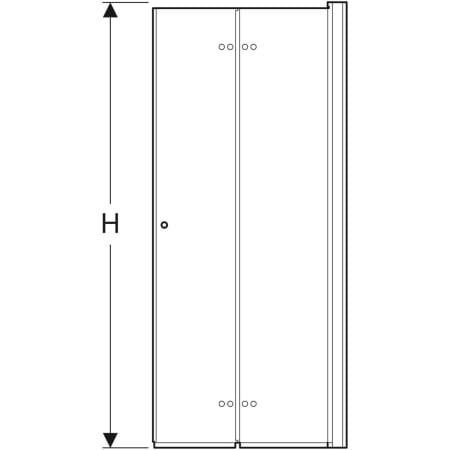 500.890.00.5 Складная дверь IDO Showerama 10-11 Geberit  - Вид №7