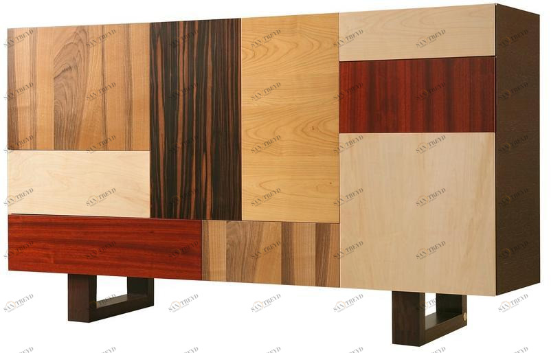 Morelato Комод из ясеня с распашными дверцами Patchwork Art.1703