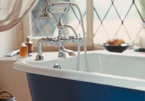 Gentry Home Bexley Cast iron bathtubs with feet Flower chrome GH100488  - Вид №1