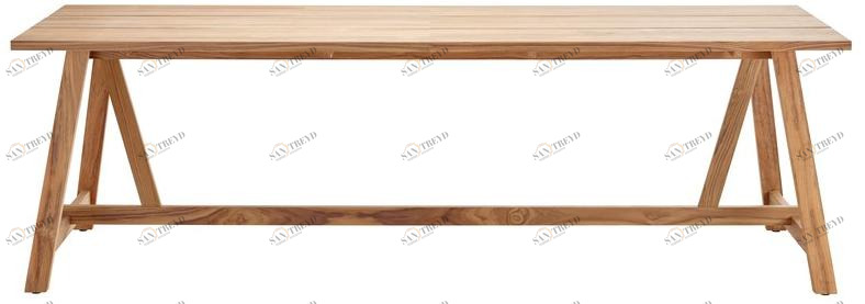 solpuri Прямоугольный садовый стол из тика Country sun-id-1395958