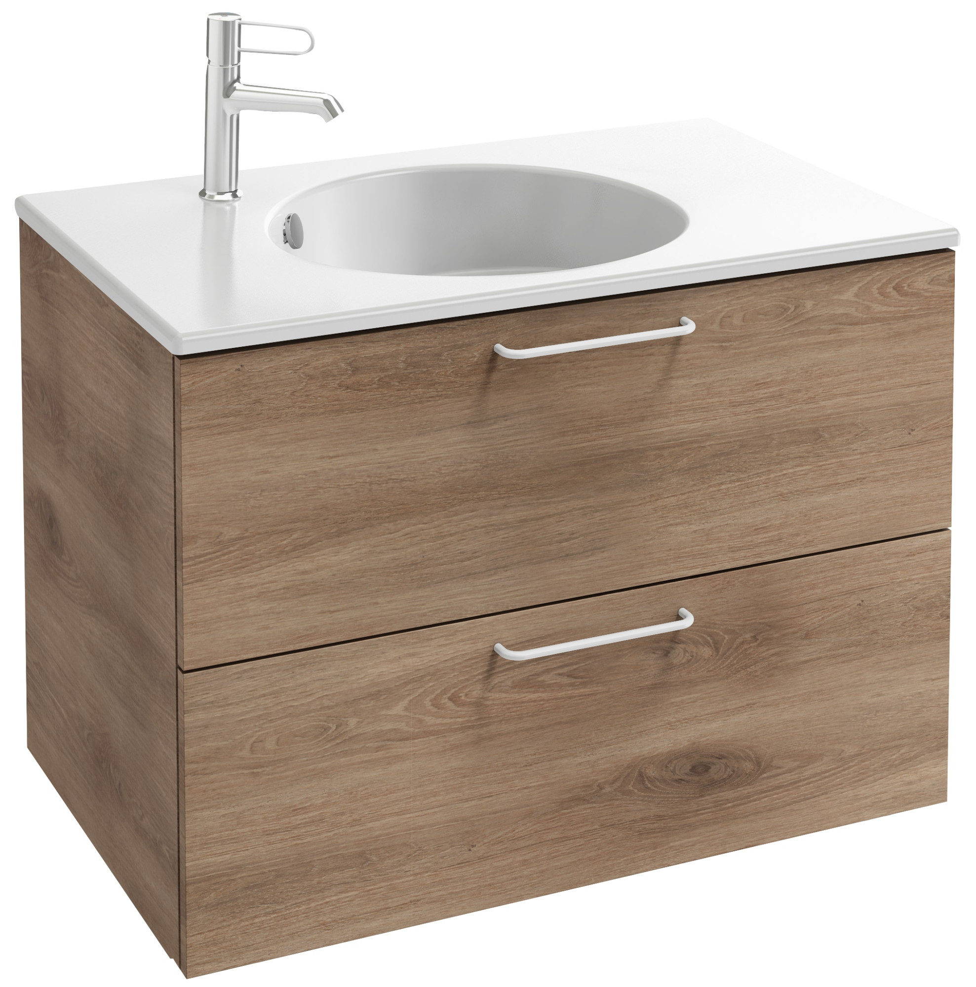 EB2522-R6-E52 Тумба под столешницу 80 см, 2 ящика, белая ручка JACOB DELAFON ODÉON RIVE GAUCHE ODEON RIVE GAUCHE
