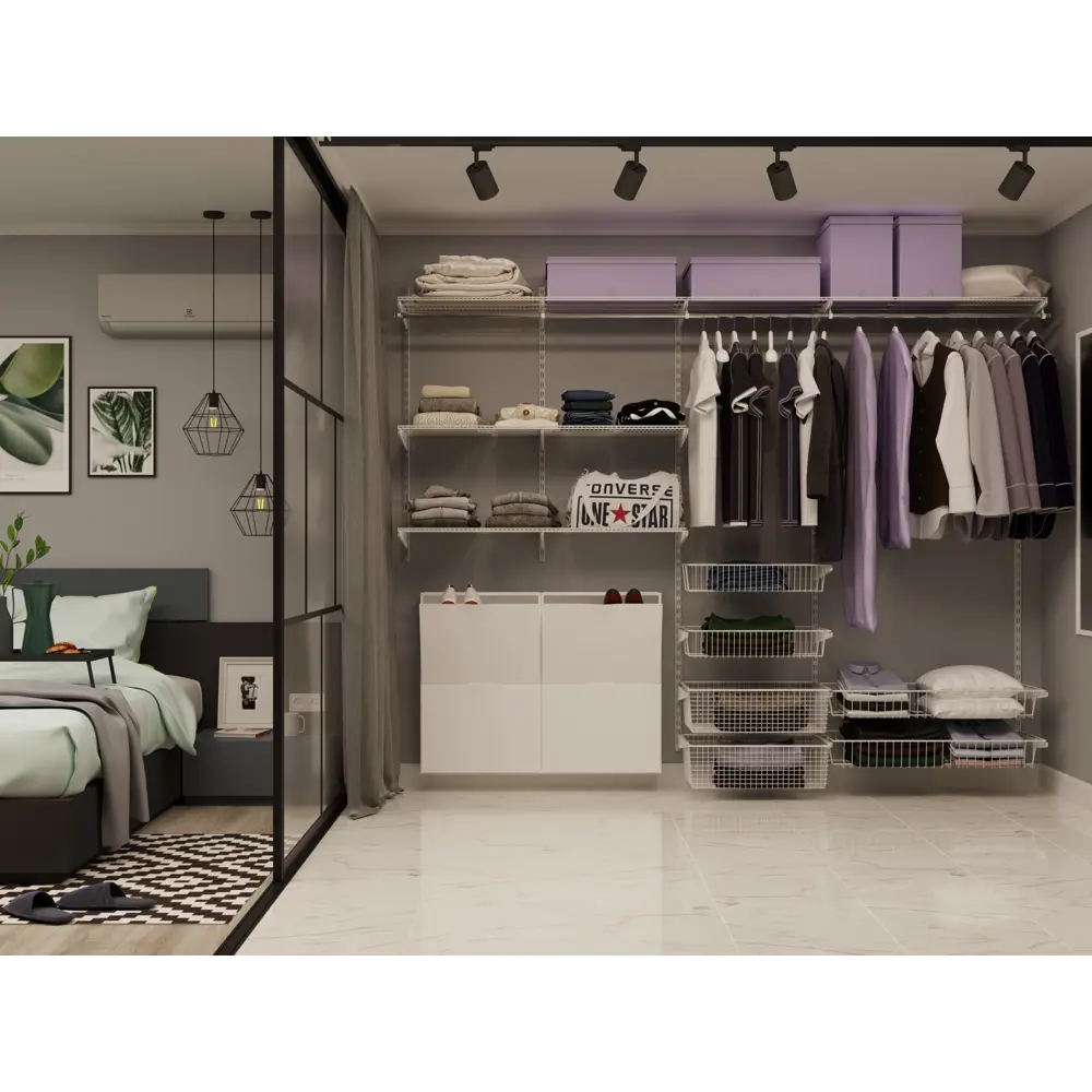 Короб для хранения с крышкой Spaceo 27х36x44 см нетканый материал цвет фиолетовый STLM-2139784 - Вид №3