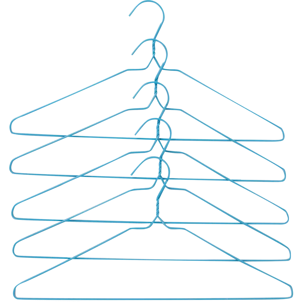 Набор вешалок для одежды 40 см сталь цвет голубой 5 шт Santreyd AHG-1921 STLM-2187349