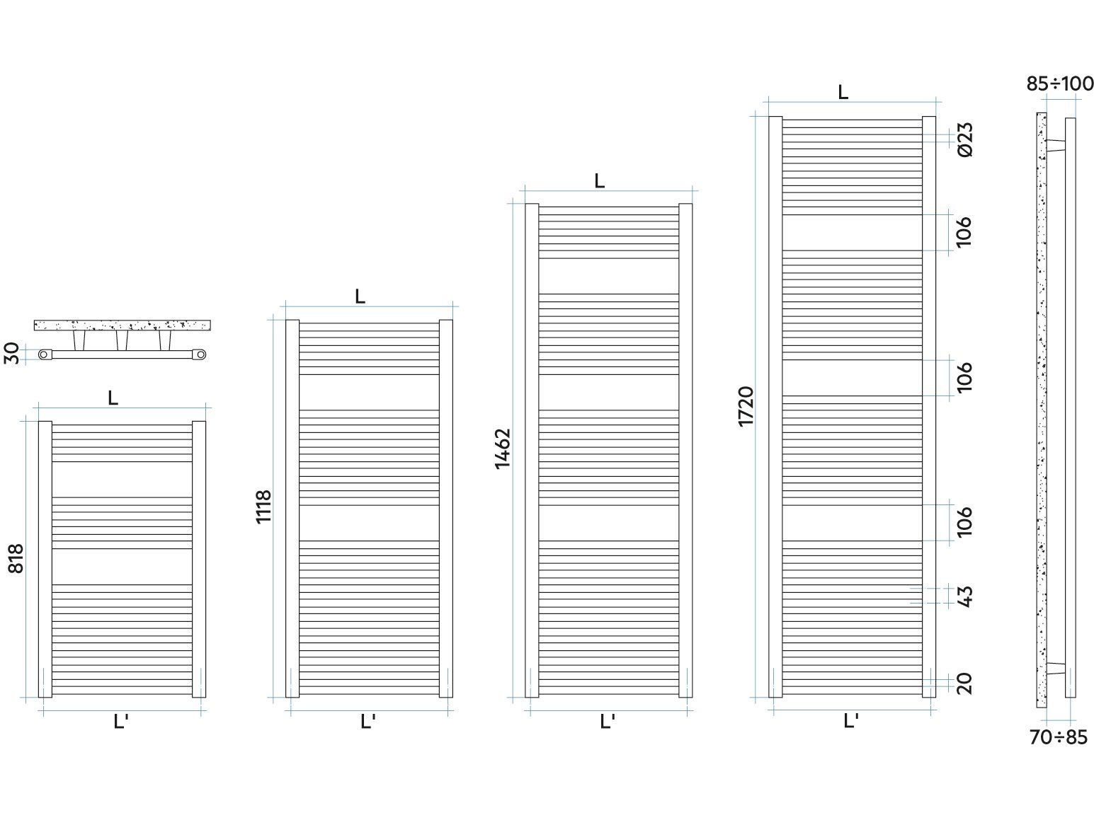 Хромированный радиатор для ванной комнаты Irsap ARCH-00129316 - Вид №5