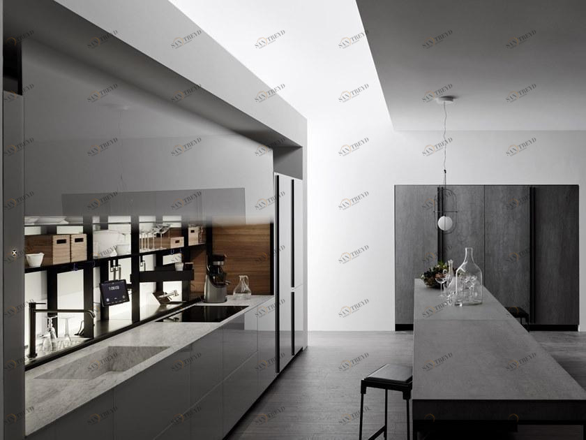 VALCUCINE Стеклянная кухня без ручек sun-id-1432329