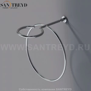 Agape O Полотенцедержатель кольцевой с держателем под аксессуары хромированный AFER0885A