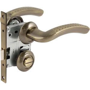 Комплект дверных ручек с запиранием SET72/Z INTRO RM/HD AB-6 зеленая бронза