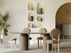 Деревянный овальный стол