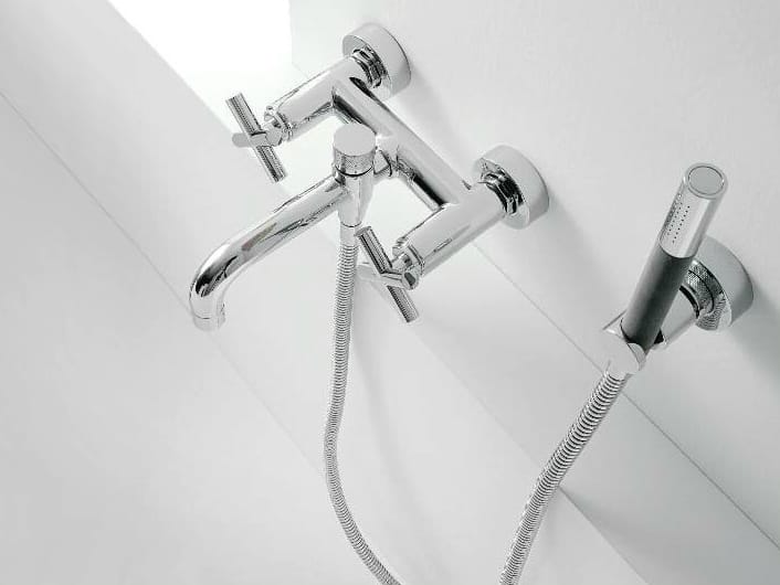 Настенный набор для ванны с 3 отверстиями и ручным душем Zazzeri Da-Da ARCH-00090617