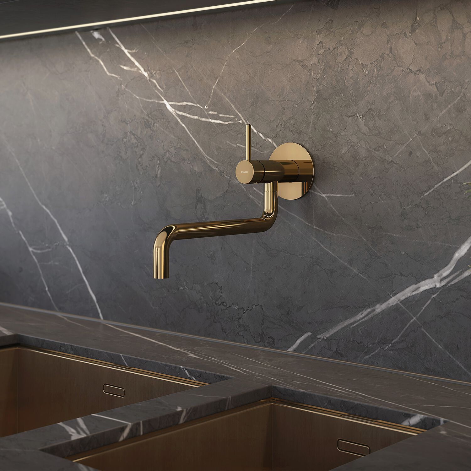 Настенный кухонный смеситель с поворотным изливом OMNIRES Y ARCH-00030664 - Вид №5