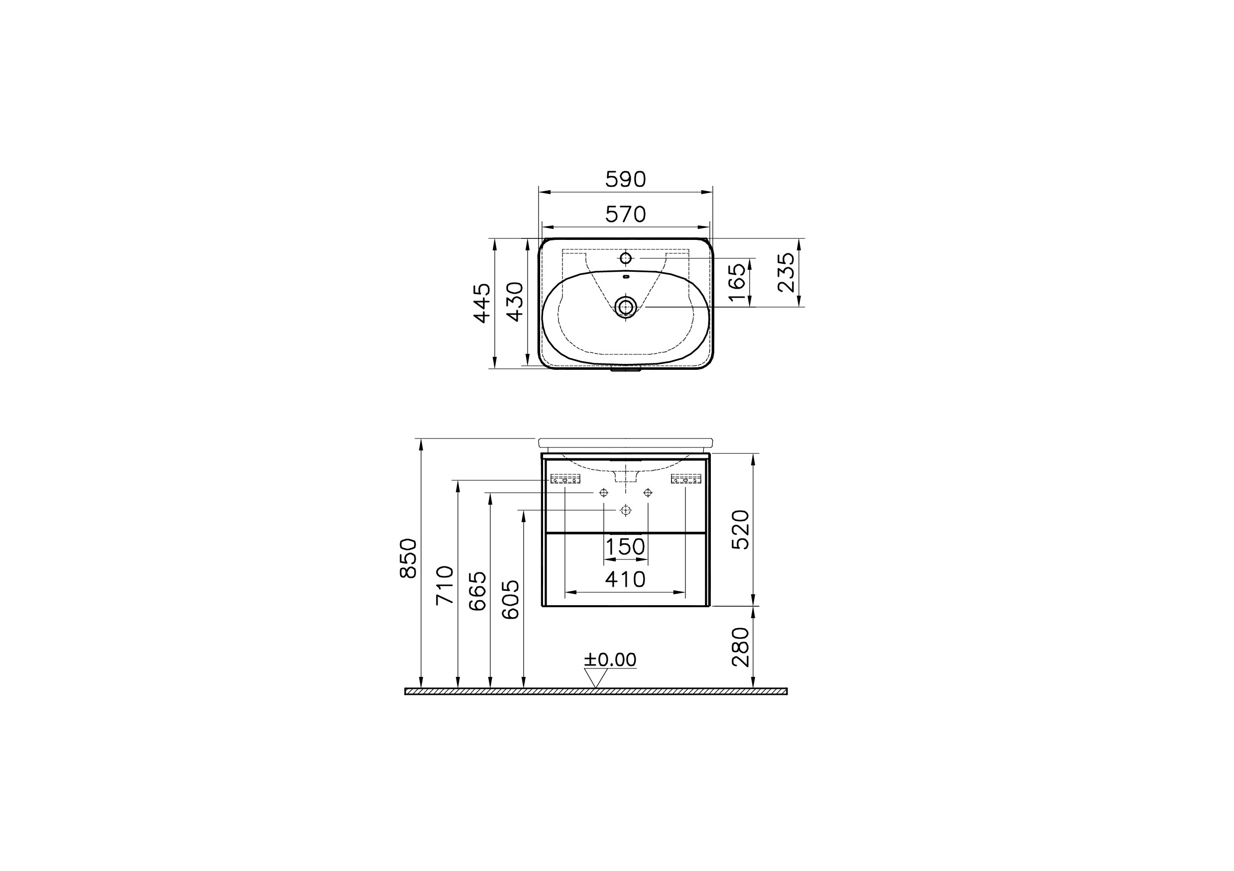 56326 Раковина Vitraglobal Nest Trendy  - Вид №1