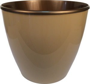 160-5 Горшок д. цветов Les Couleurs_ 21л(15,5л) Св.коричневый/бронза кор. Цветочная коллекция