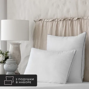 91591909 Комплект из 2 подушек Medsleep Swan princess 50x70 см, полиэфирное волокно, лебяжий пух STLM-1533075