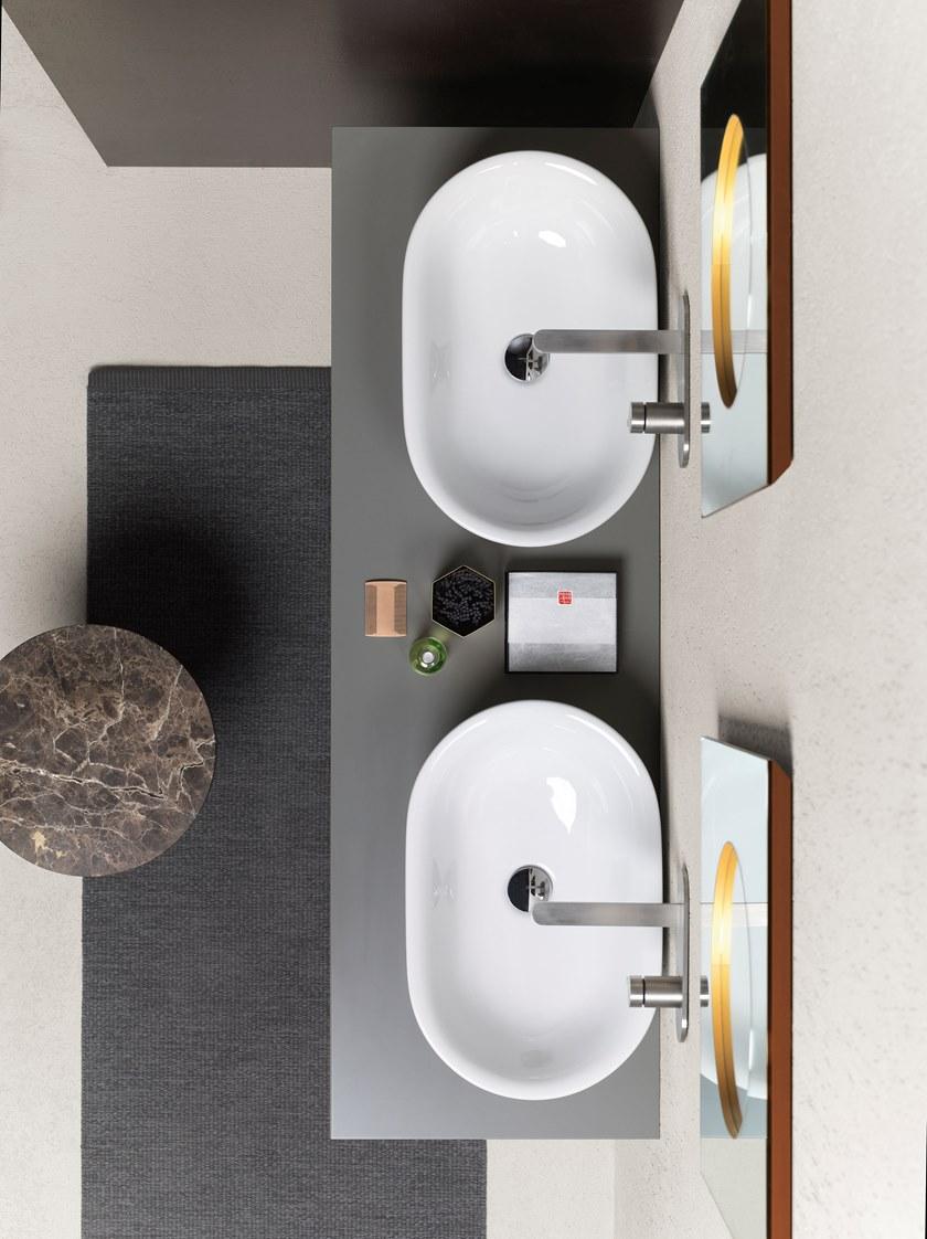 903011 Подвесная раковина настенная овальная GSI ceramica Sand белая - Вид №3