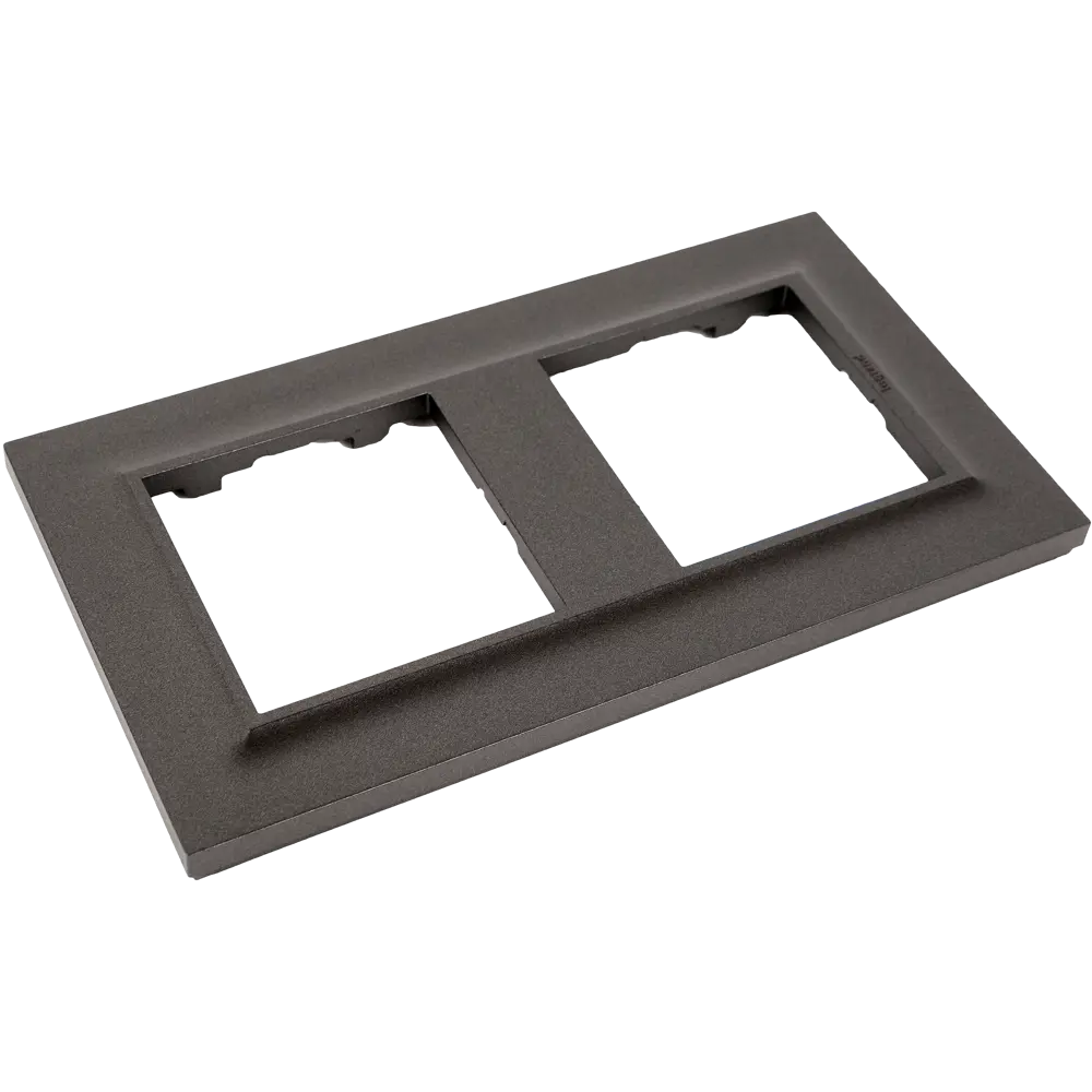 Рамка для розеток и выключателей Legrand Structura 2 поста цвет магнезиум STLM-2190041 - Вид №2