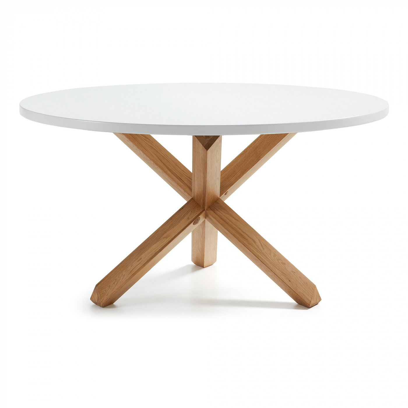 053395 Стол Nori Ø135 дуб матовый белый La Forma Lotus - Вид №3