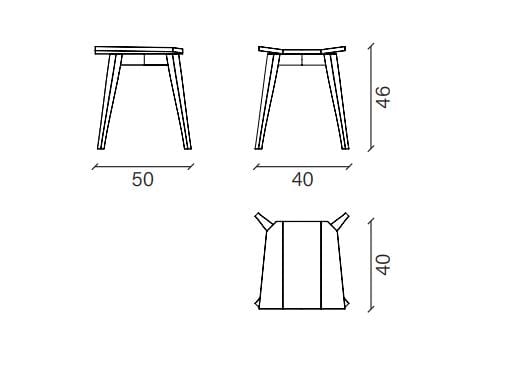 Деревянный низкий стул Devina Nais CUT 2 ARCH-00126931 - Вид №1