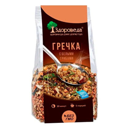 Гречка с белыми грибами Здороведа 250 г Santreyd 13078 - Вид №1