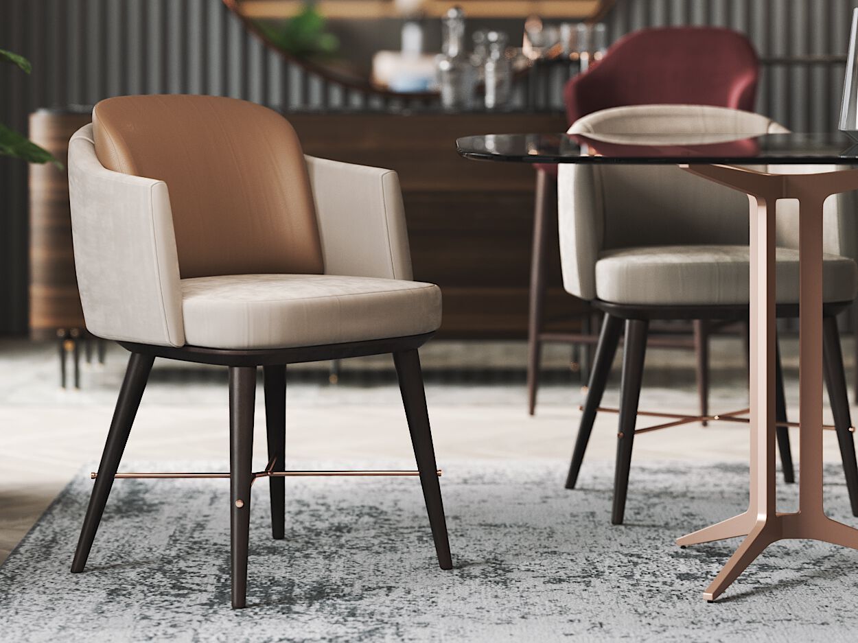 Тканевый стул с подлокотниками PRADDY Natur ARCH-00065818 - Вид №2