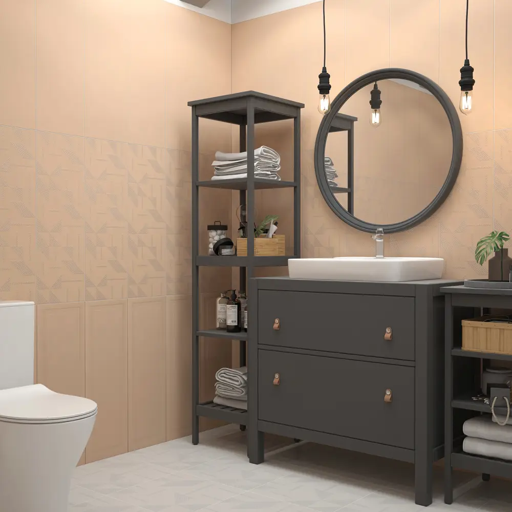 Плитка настенная Керамин Сонет 1Д 25x75 см 1.69 м² матовая цвет розовый STLM-2182343 - Вид №4