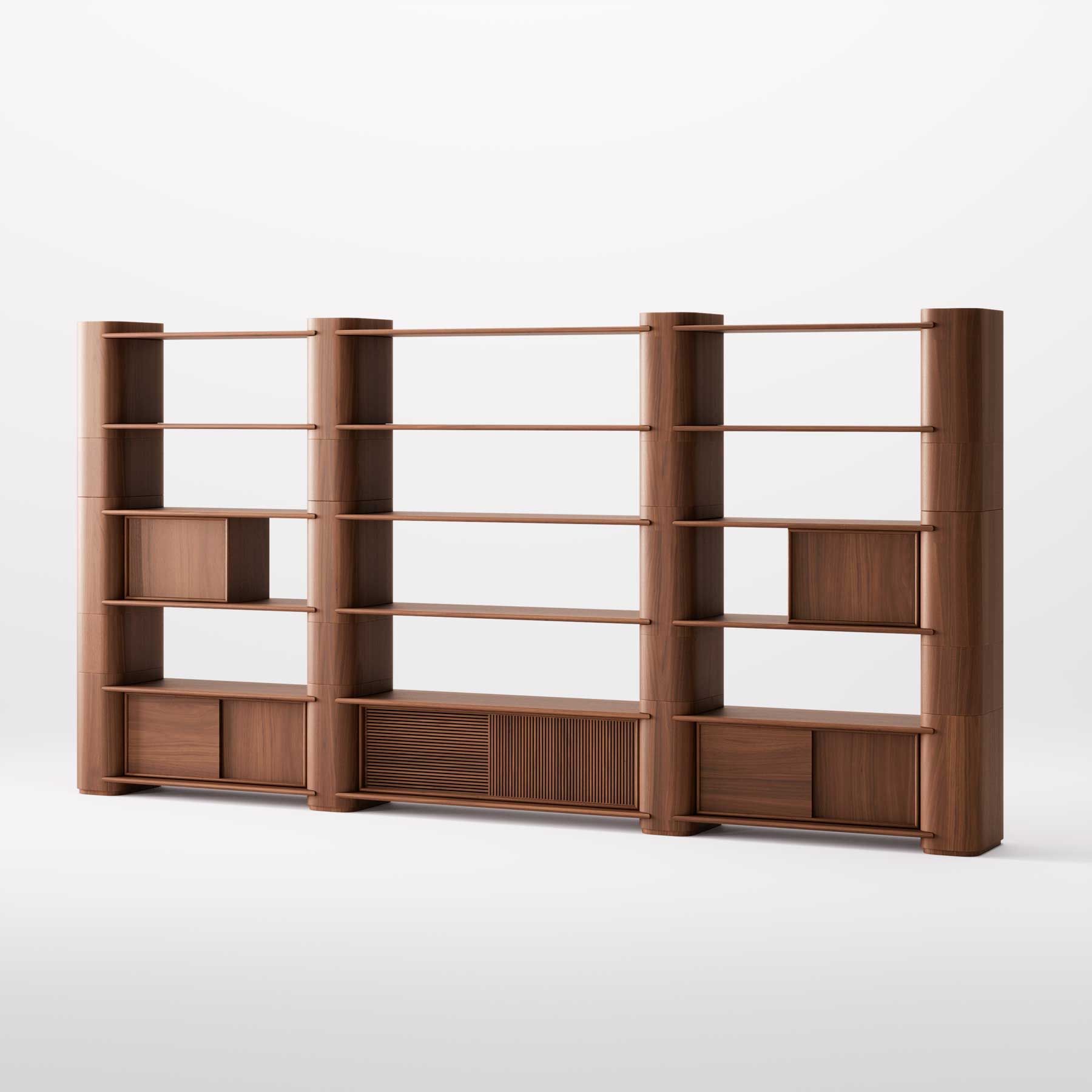 Деревянный самонесущий модульный книжный шкаф Wewood Path ARCH-00032308 - Вид №19