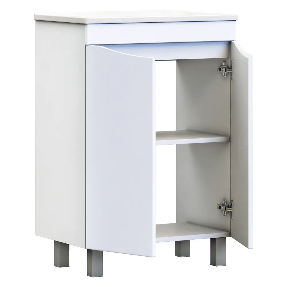 Тумба под раковину Vigo Emily Core 58.4х38.6х85 см ламинированная ДСП цвет белый STLM-2162141 - Вид №2