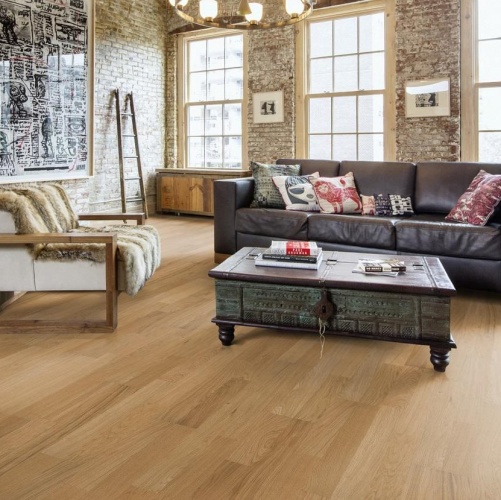 Паркетная доска Kahrs Дуб Бриз Линнея Полуматовая Гладкая 2600200569 - Вид №15