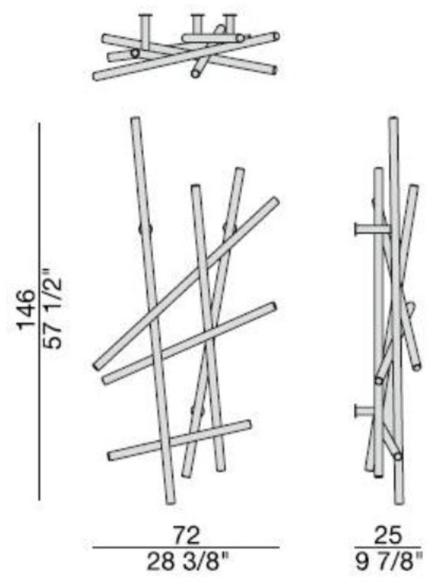 Porada Настенная вешалка из ореха Iron sun-id-1447719 - Вид №1